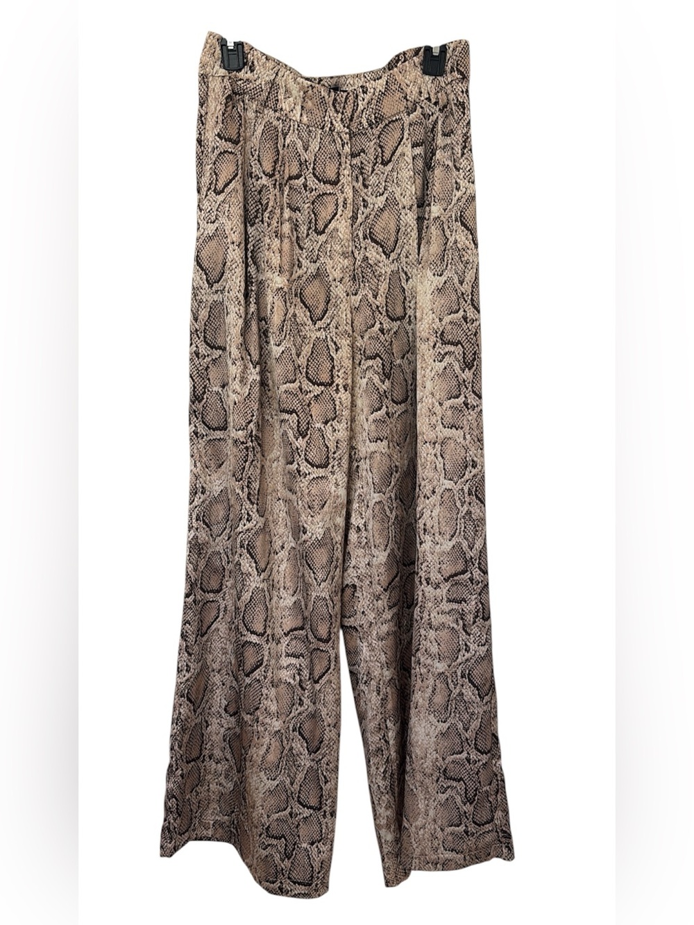 Etiquette Wide-Leg Snake Print Pants - Neutral Brown